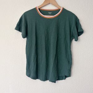 Madewell 100% Cotton Green Retro Tshirt Size Medium